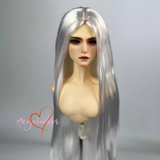 1/6 1/4 1/3 Uncle BJD Wig Long Doll Hair Soft Milk Fiber Center Parting 7 Colors