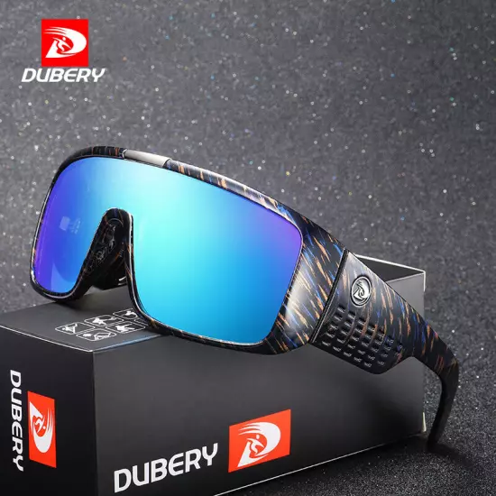 DUBERY Large Frame Sport Sunglasses Men Oversize Cycling Windproof Goggles New 