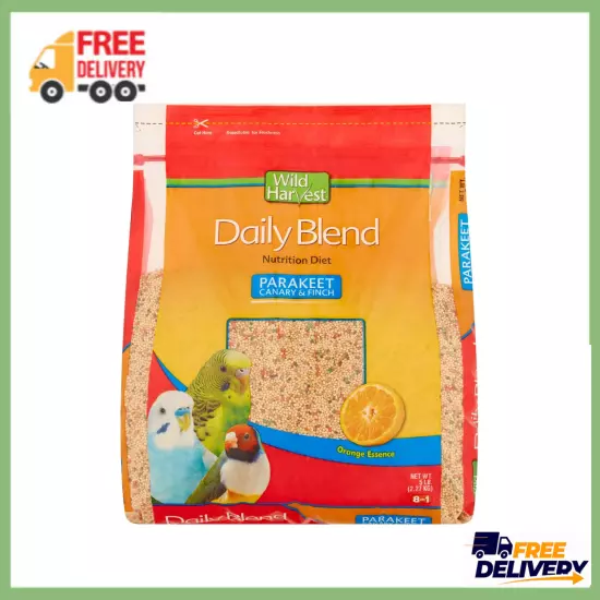 Daily Blend Nutrition Diet for Parakeet, Canary & Finch, Orange Essence, 5 lbs.