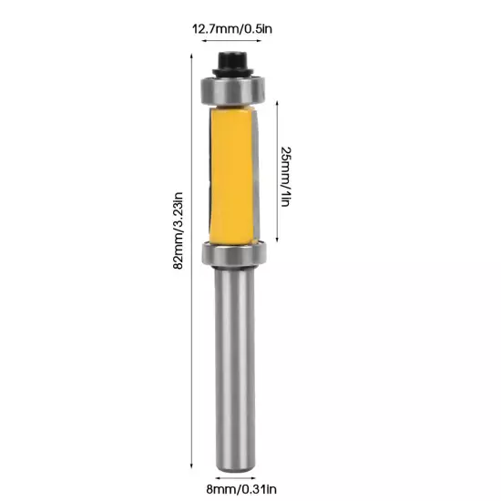 8mm Shank Pattern Flush Trim Router Bit Carbide Cutter For Woodworking FER