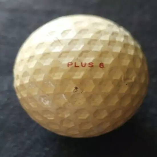 VINTAGE ROYAL 1, UNIROYAL PLUS 6 GOLF BALL. HEXAGON PATTERN