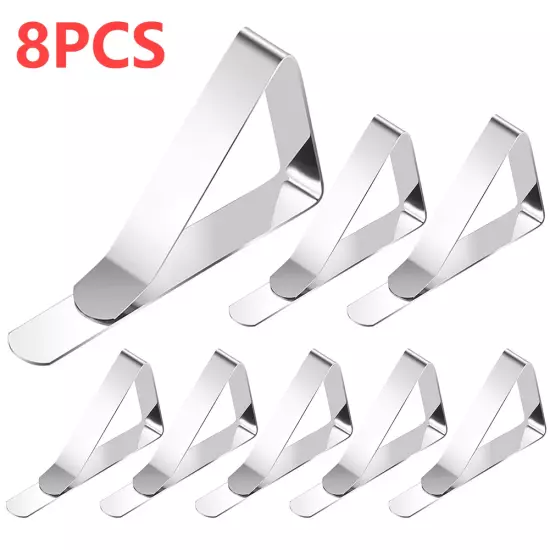 4-12Pcs Stainless Steel Table Cloth Clip Wedding Picnic Table Cover Clip Holder 