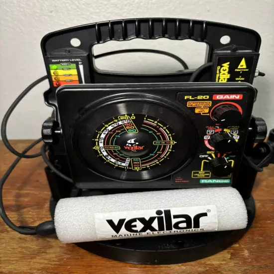 Ice Fishing Depth Finder Vexilar FL-20 Flasher w/Transducer W Manual Tested