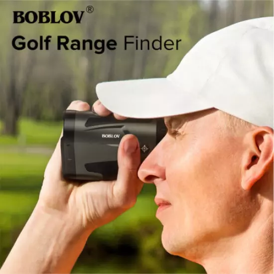 BOBLOV 6x22 Golf Telescope Rangefinder With Flag-Lock Vibration Function Black.