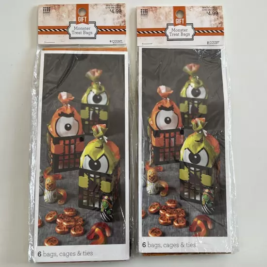 12 Count Sweet Creations Halloween Monster Treat Bags New