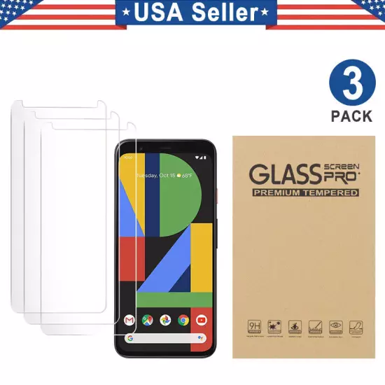 3PK Tempered Glass Screen Protector Google Pixel XL 3 4 5 6 7 7a 8a 8 9 Pro Fold