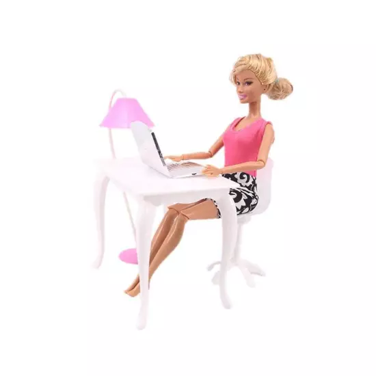 Barbies Doll House Furniture Bed Table Chair Plastic Cleaning Tools for 11.8inch