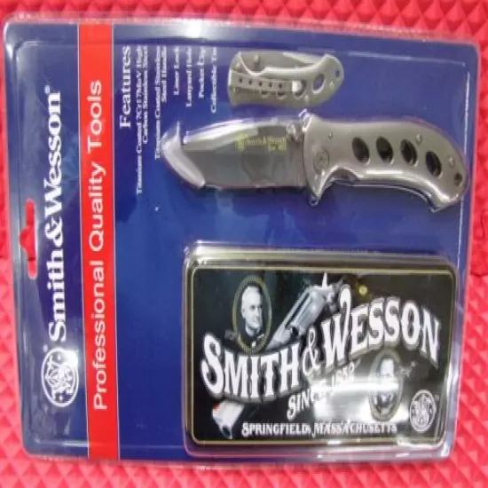 Smith & Wesson Professional Quality Tools Knife w/Collectible Tin SWPROM-15-2CP