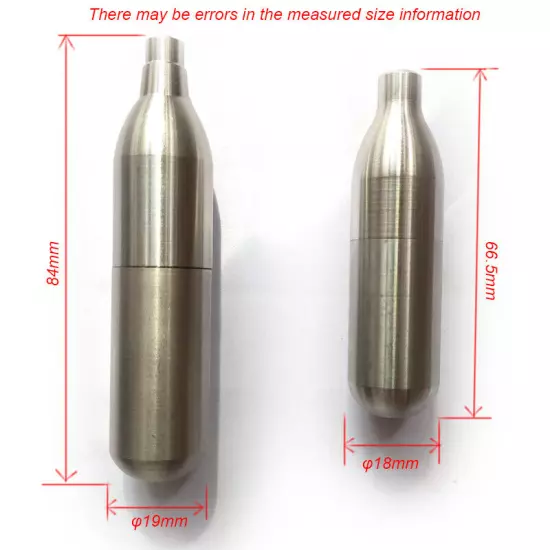 Recyclable 8g 12g Co2 Cartridge Stainless Steel Refillable Cylinder Capsule 