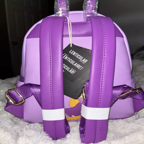 Loungefly Disney Tangled Princess Rapunzel Lenticular Mini Backpack Purple Flynn