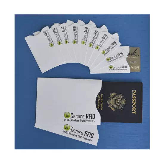 Secure RFID Blocking Sleeves Credit Cards Passports Protector Shield Holders