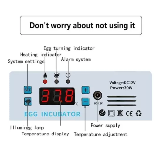 16 Eggs Incubator Digital Automatic Turner Hatcher Chicken Temperature Control