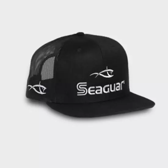 Seaguar Logo Richardson 511 Black Flat Bill Cap Fishing Line Logo Merchandise