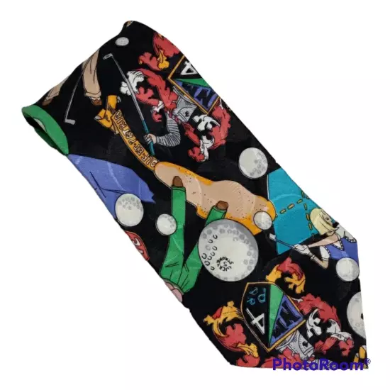 Nicole Miller 1992 Men's Collectible Golf Necktie 58" 100% Silk 