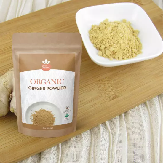 Organic Ground Ginger- USDA Certified- Jengibre En Polvo For Cooking & Flavoring