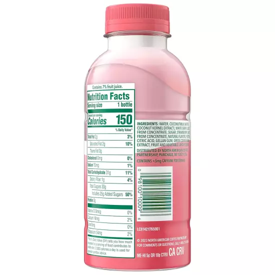 Pink Drink, Strawberry Acai with Coconut Milk, 14Oz Bottle