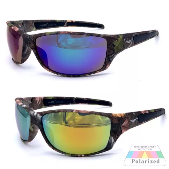 Men Vertex Polarized Tree Camouflage Camo Sports Hunting Sunglasses Shade