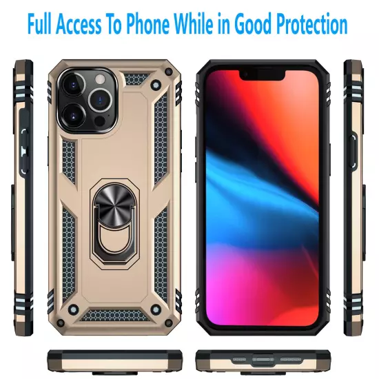 For iPhone 12/12 Pro Max/12 Mini Case Phone Cover Shockproof Stand+ Glass Screen