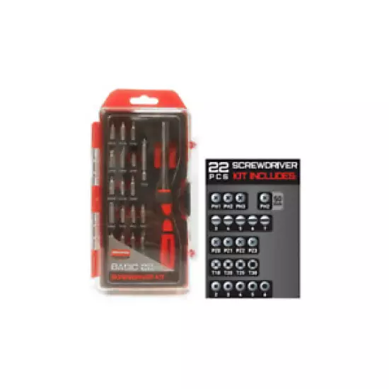 Birchwood Casey Basic Screwdriver Set 22 Piece Kit Red