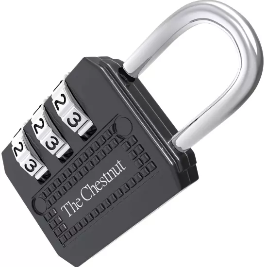 Padlock with 3 Digit Combination - Outdoor Weatherproof Combination Lock - Ke...