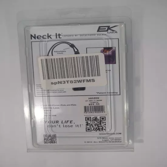 iCAT Lanyard with Detachable Buckle for iPhones, iPods & iPads - Black New