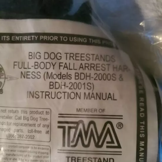 Big Dog Treestands Full-Body Fall Arrest Harness New In Package 2 Available 