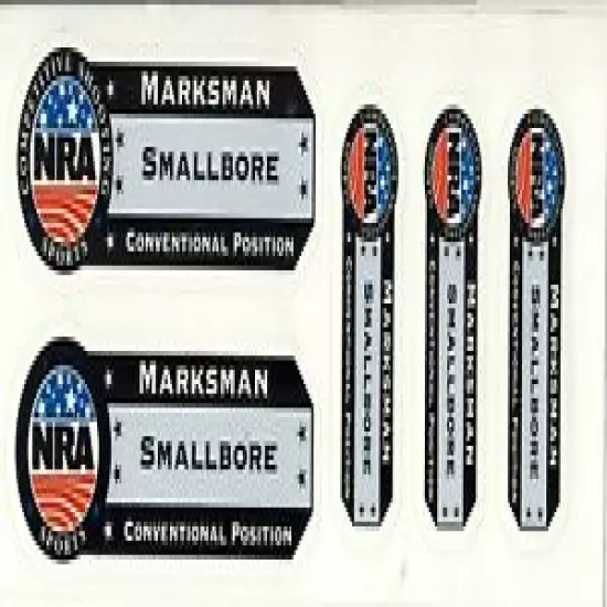 NRA Competitive Shooting Marksman Smallbore Conventional Position Stickers Decal