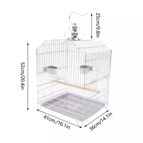 Bird Cage Easy to Carry Safety Lock for Budgies Cockatiels Cockatoos Parakeets