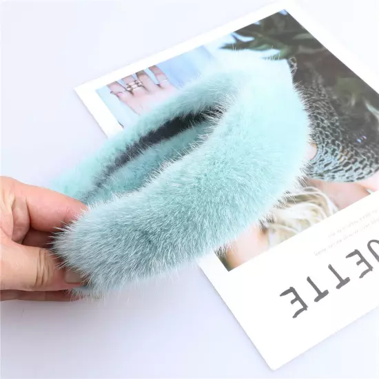 BOONJOVIA women's luxury100% mink fur headband real fur hair band Hair hoop