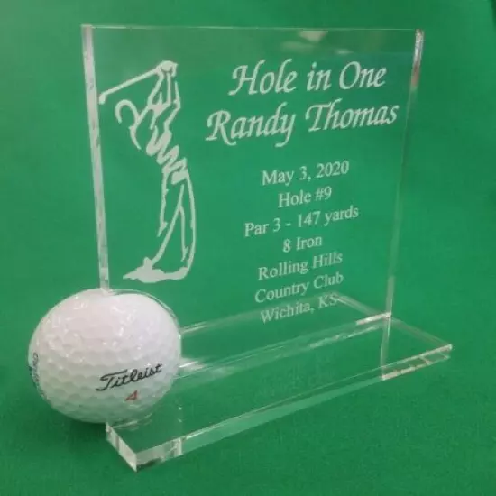 Hole in One Golf Trophy- Men's - Free Engraving