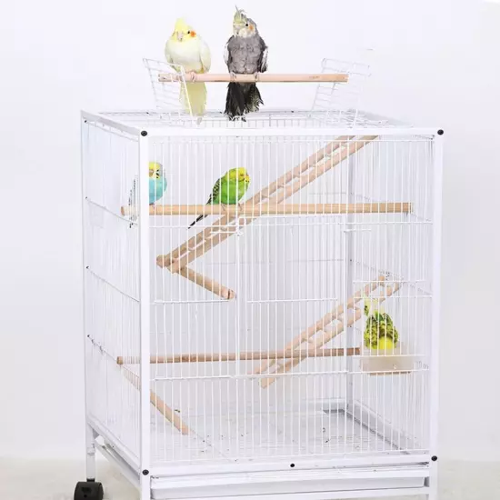 3-Piece Wooden Bird Ladder Set for Cage: 6, 7 & 8-Step Perches for Parrots