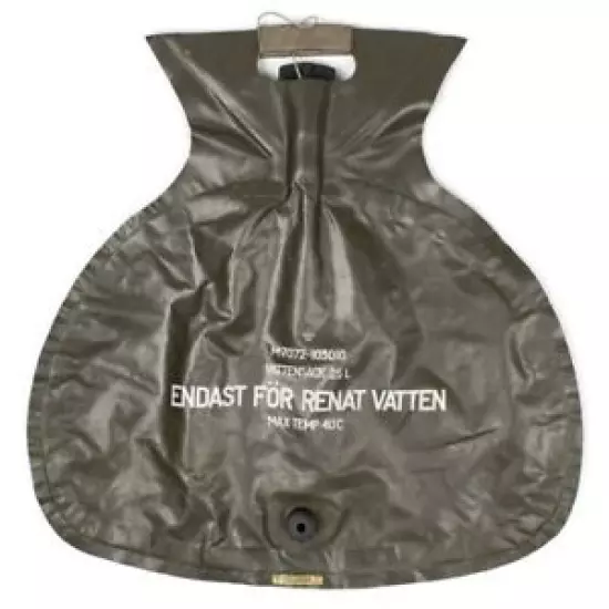 Original Swedish army Water bag with valve 25 liter 6.6 gal tank Fast Ship