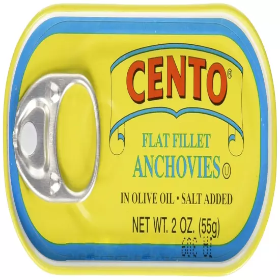 Flat Anchovies in Olive Oil, 2 Ounce