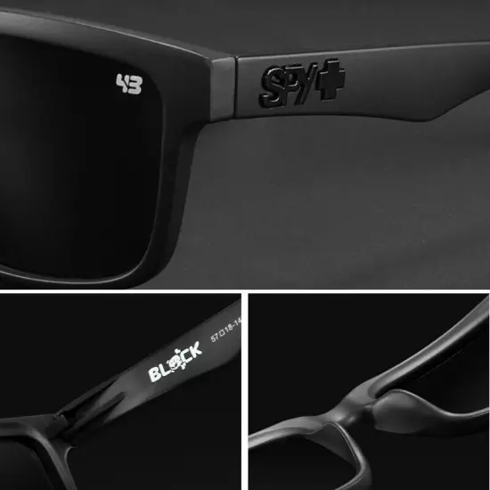 New Spy Polarized Sunglasses Men Classic Ken Block Unisex Square -- Original Box