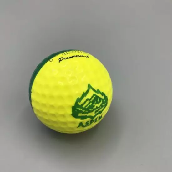 Vintage ASPEN Ping Eye Karsten #1 Promotional Two Tone Golf Ball Yellow Green 