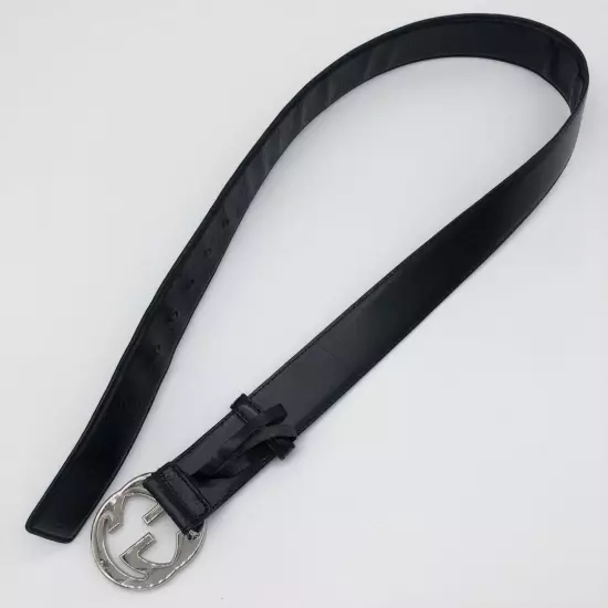 Gucci Belt GG Shima Big Interlocking Black Black