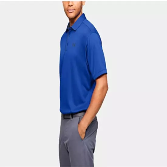 Under Armour Men's Tech Golf Polo SHORT SLEEVE , Versa Blue 2XLarge