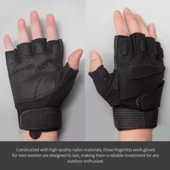 Military Tactical Half Finger Gloves Combat Army Outdoor Fingerless Gloves Work