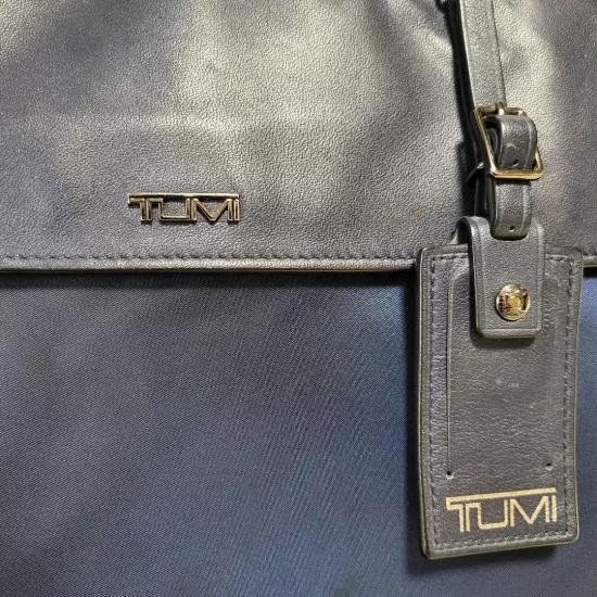 Tumi Business Bag Shoulder 2Way Gibbs Navy Leather Nylon