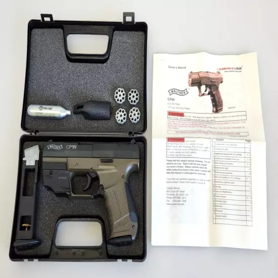 Umarex Walther CP99 Green Co2 Air Power .177cal Pellet Gun Pistol w/ Red Laser