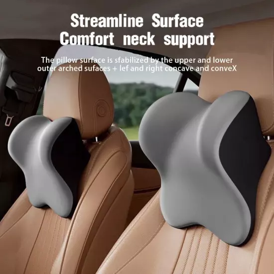 Car Headrest Lumbar Support Memory Foam Cushion Backrest Car Neck Pillow