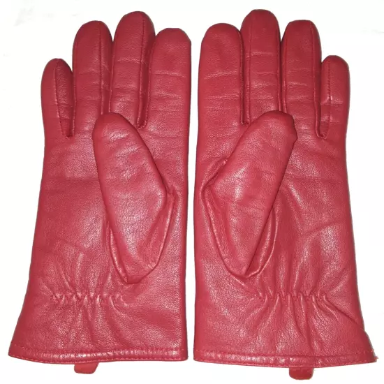 Womens lined red-leather gloves w/40g Thinsulate size XL