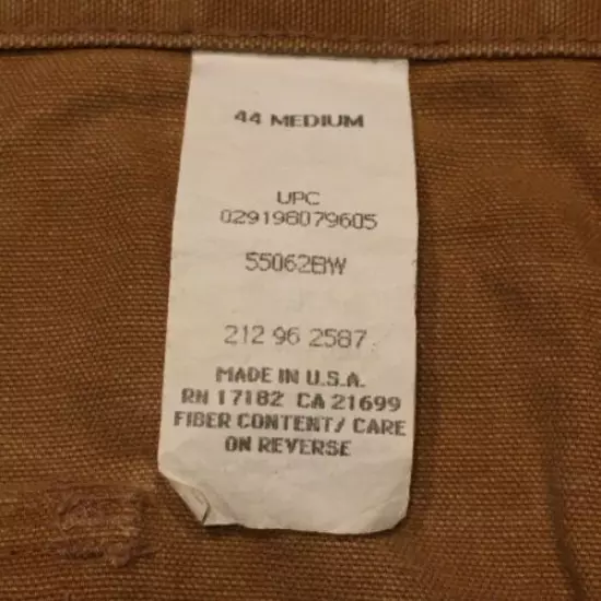 WALLS DUCK HEAVY BRUSH CANVAS HUNTING PANT MEN'S 44 MEDIUM