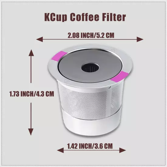 2x Reusable K Cups Coffee Pod Filters 100% Steel for Keurig 1.0 & 2.0 (2-Pack)