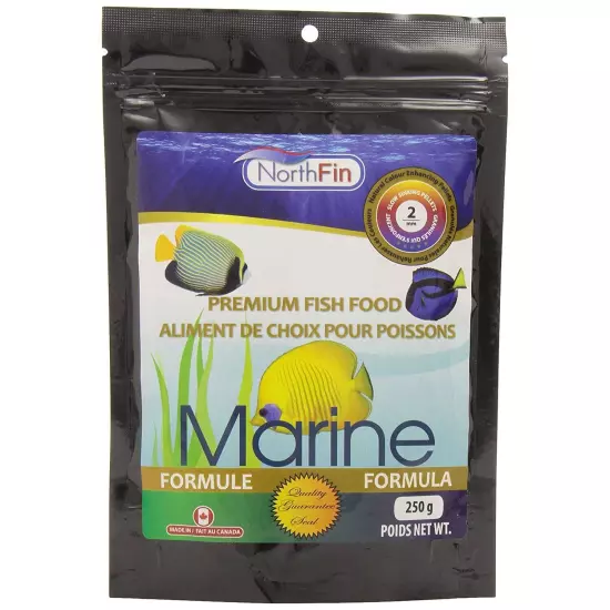 NorthFin Marine Formula 2mm Slow Sinking Pellets 250g Premium Fish Food Diet