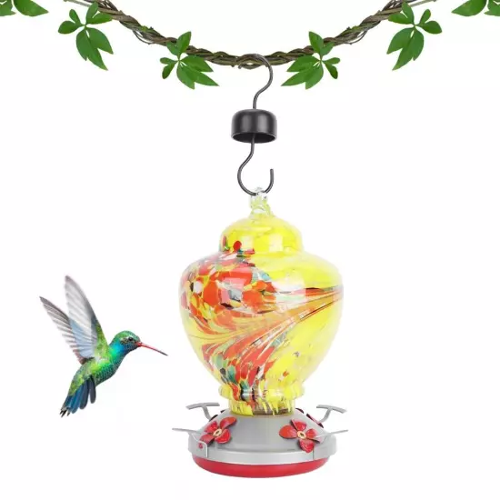 Garden Colorful Painting Bird Feeder Water Feeding Tool Equipments HD