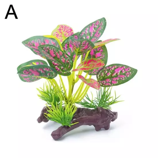 Artificial Water Plants Aquarium Silk Plastic Fish Decoration Tank O7Q0