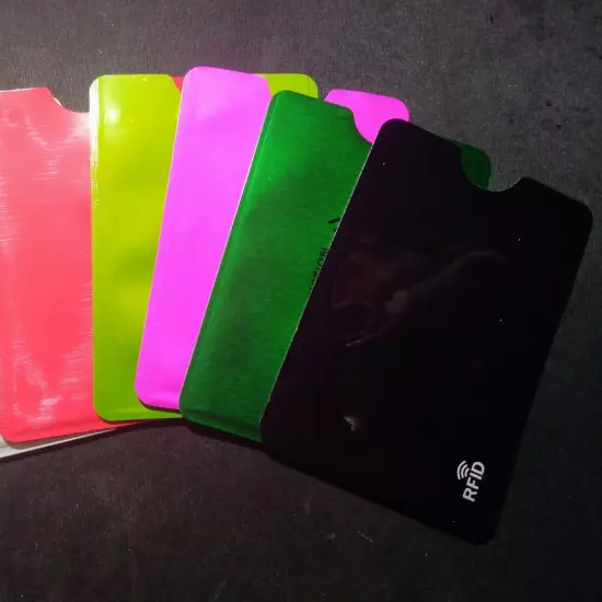 (2) RFID Credit Card ID Anti Theft Blocking Safety Sleeve Shield Random Colors