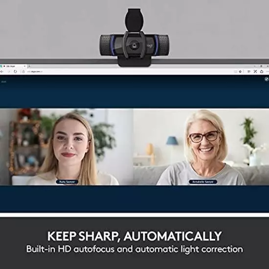 Logitech C920E HD 1080P Mic-Enabled Webcam, Certified for Zoom, Microsoft Teams 