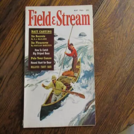 Field and Stream Magazine May 1963 Vintage Issue- Free Shipping!